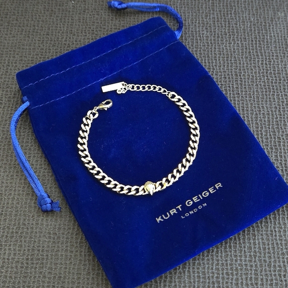 Kurt Geiger Curb Link Chain⛓️ Bracelet with Signature Eagle🦅 Head - NWT - Picture 3 of 16